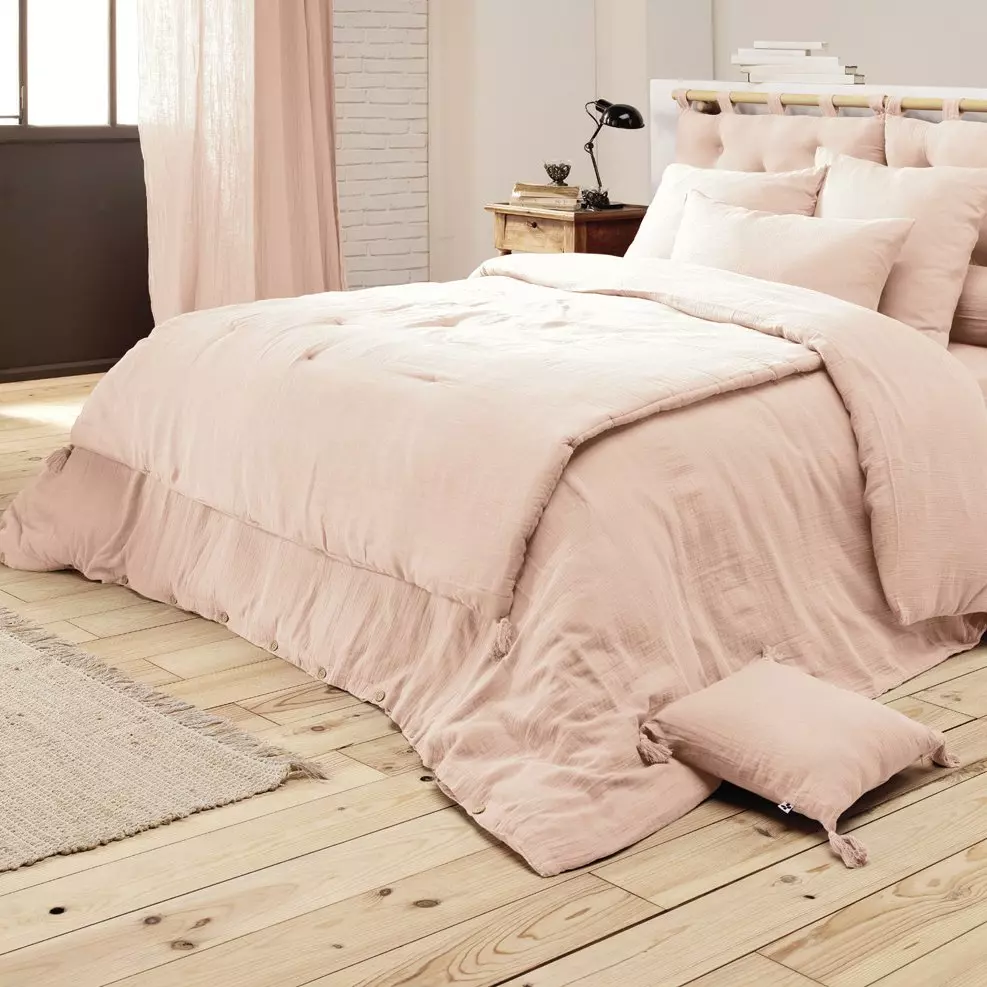Cache Sommier Gaze De Coton 180x200 Cm - Naturel Et Respirant | Lavable Machine Et Sèche-Linge