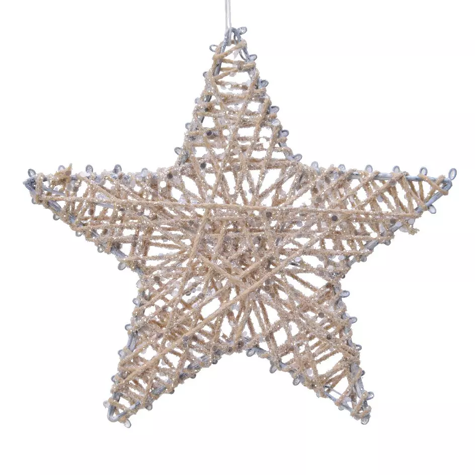 Étoile De Noël à Suspendre – 3 Pièces Dorées – 36 Cm De Diamètre – Décoration Réutilisable Pour Fêtes Et Mariages