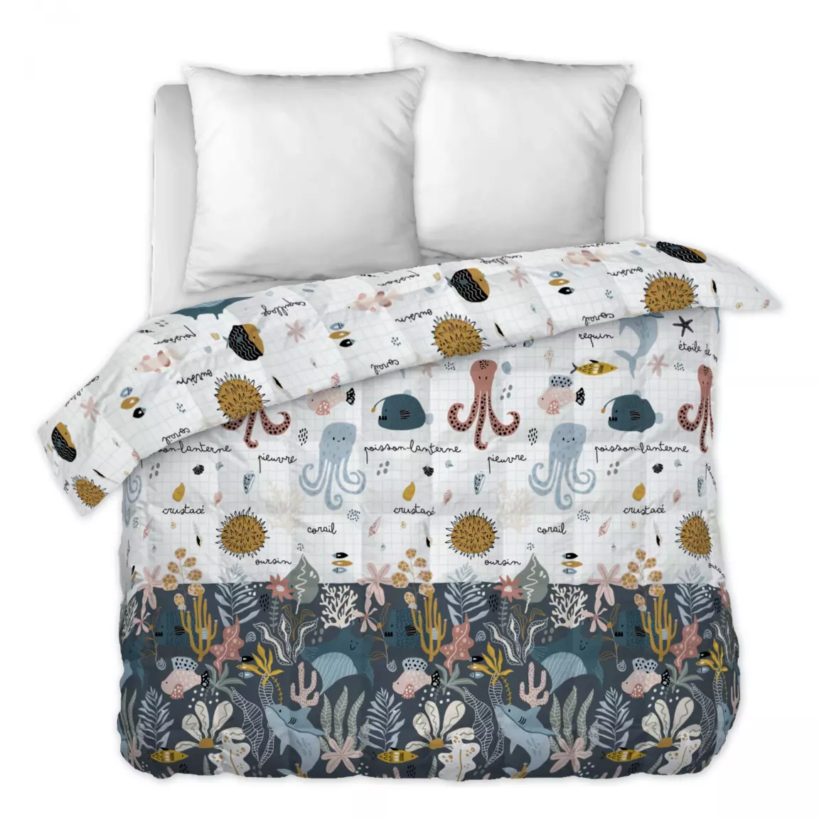 Piumino letto con stampa bambino 260 x 240 cm Octopia Multicolore Biancheria da casa bambini Eminza