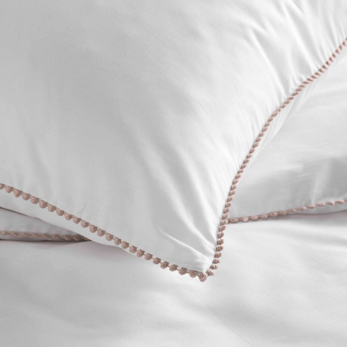 Copripiumino matrimoniale e due federe cotone (260 x 240 cm) Noémie Bianco  - Biancheria da letto - Eminza