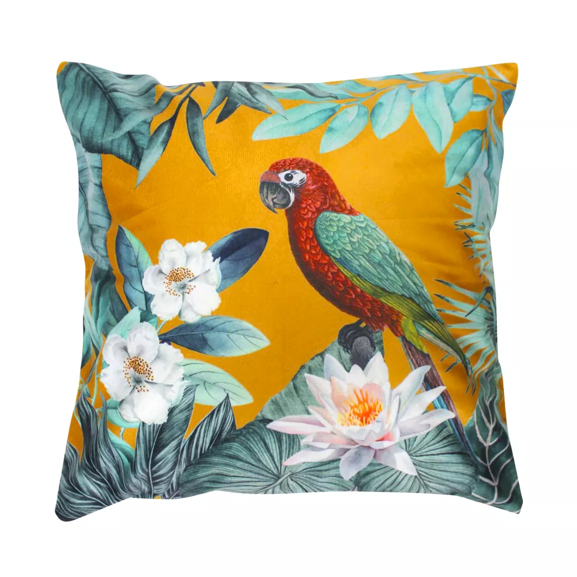 Kussenhoes fluweel 40 x 40 cm Samoa Geel Textieldecoratie Eminza