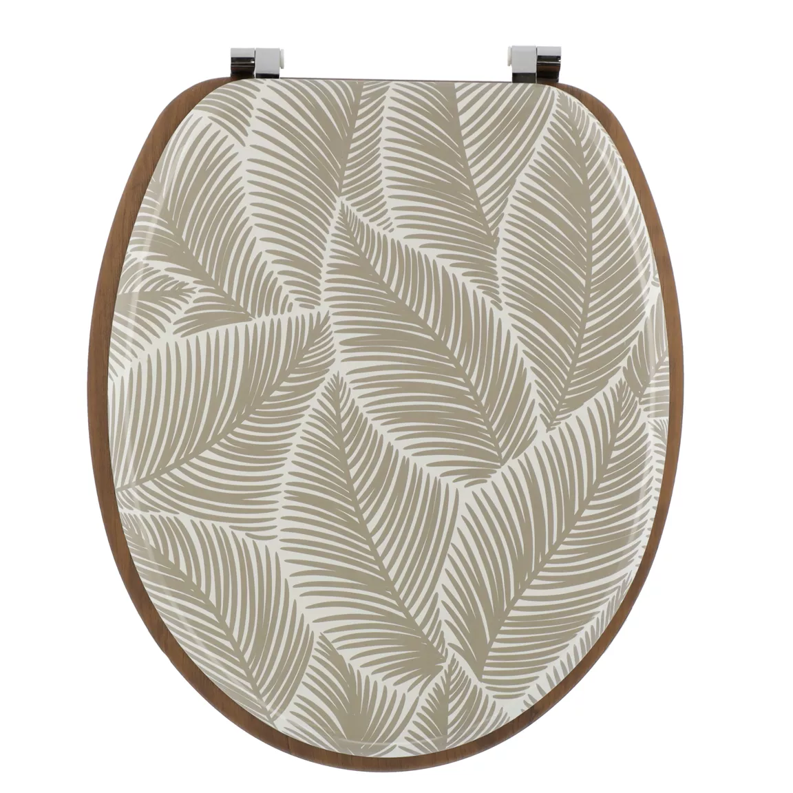 Abattant WC facon bois acacia Rustique Mimetisme Deco salle de bain Eminza