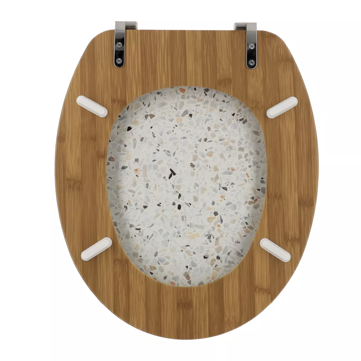 Abattant WC facon bambou Terrazzo Deco salle de bain Eminza
