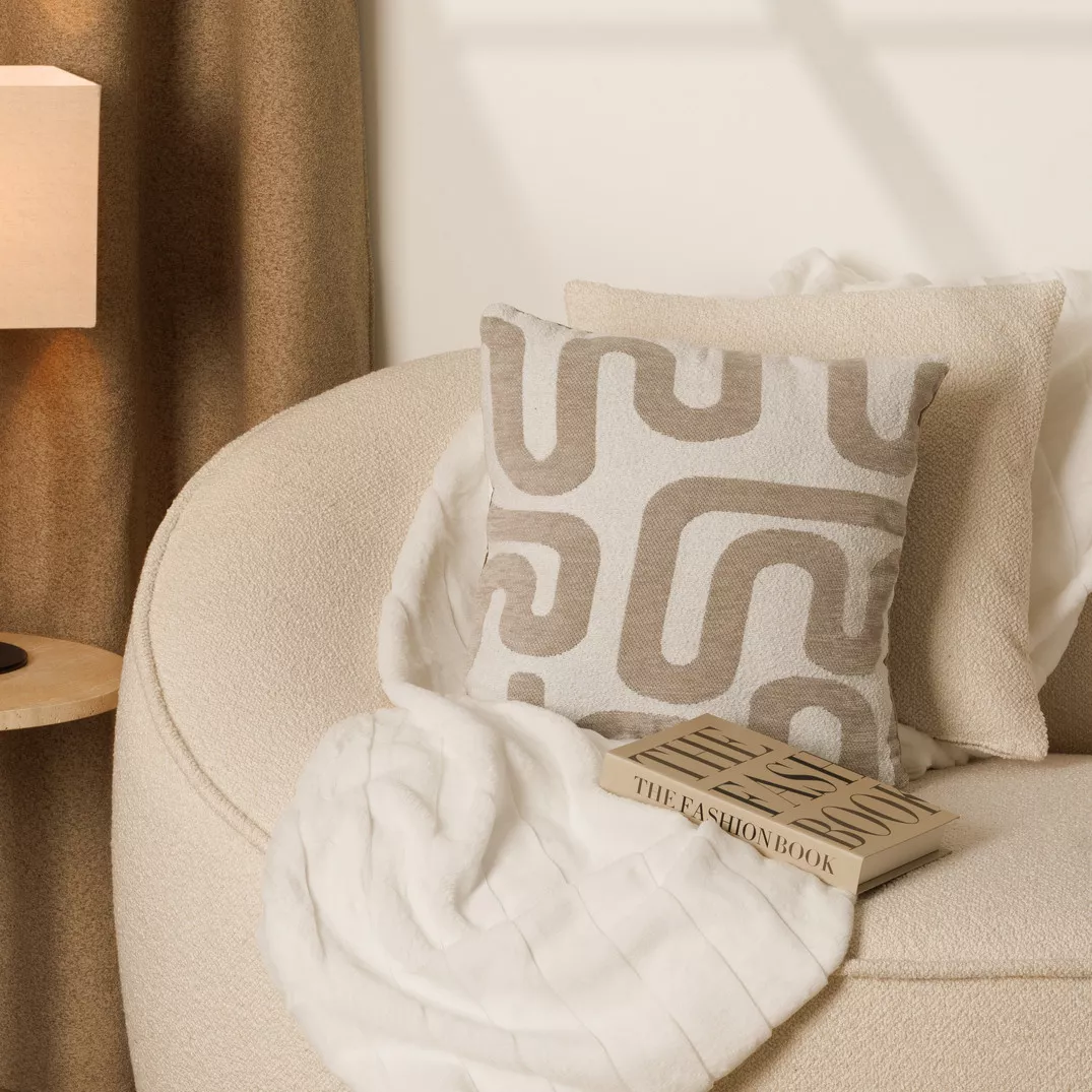 Coussin carré (40 x 40 cm) Safina Beige