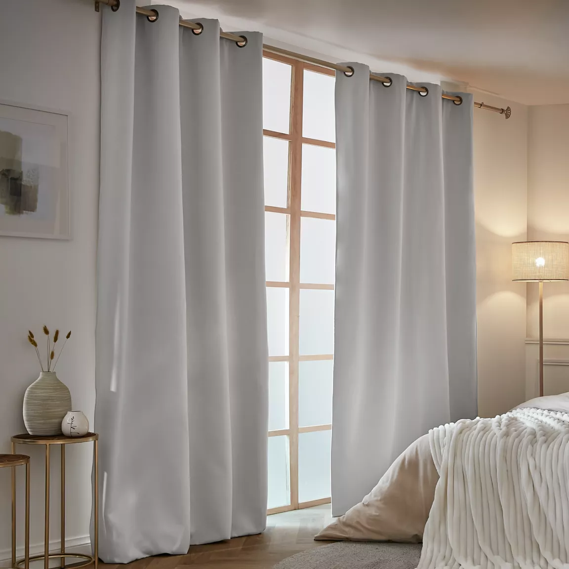 Tenda termica oscurante termica 140 x 240 cm Calore Grigio chiaro Tende Tende trasparenti Tende a rullo Eminza