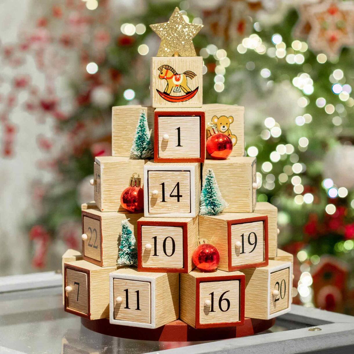 Calendario de Adviento para decorar Arbol multicolor 1