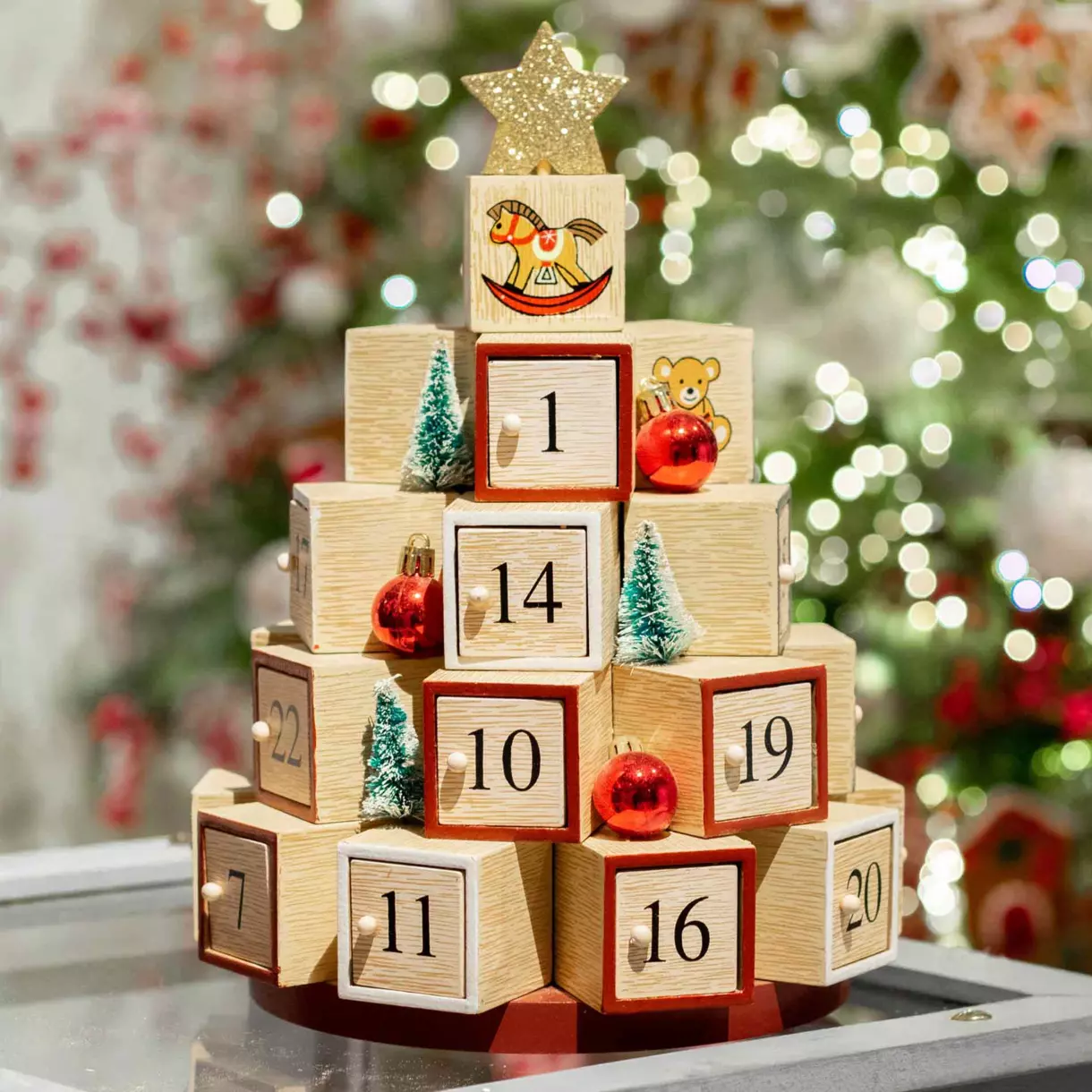 Adventskalender om te decoreren Dennenboom 1