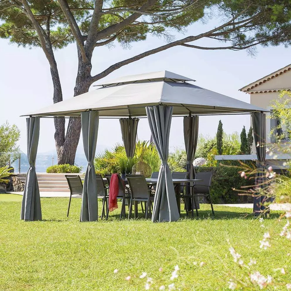 Lona para cenador Thira (3 x 4 m) - Gris pizarra 1