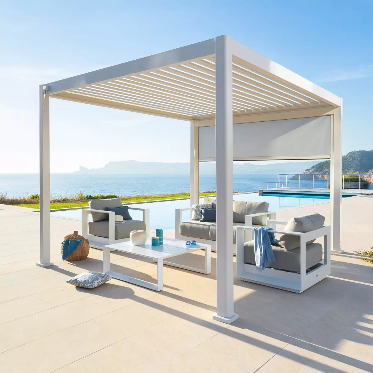 Pérgola Evora PM (3,6 x 3,6 m) - Blanco 1