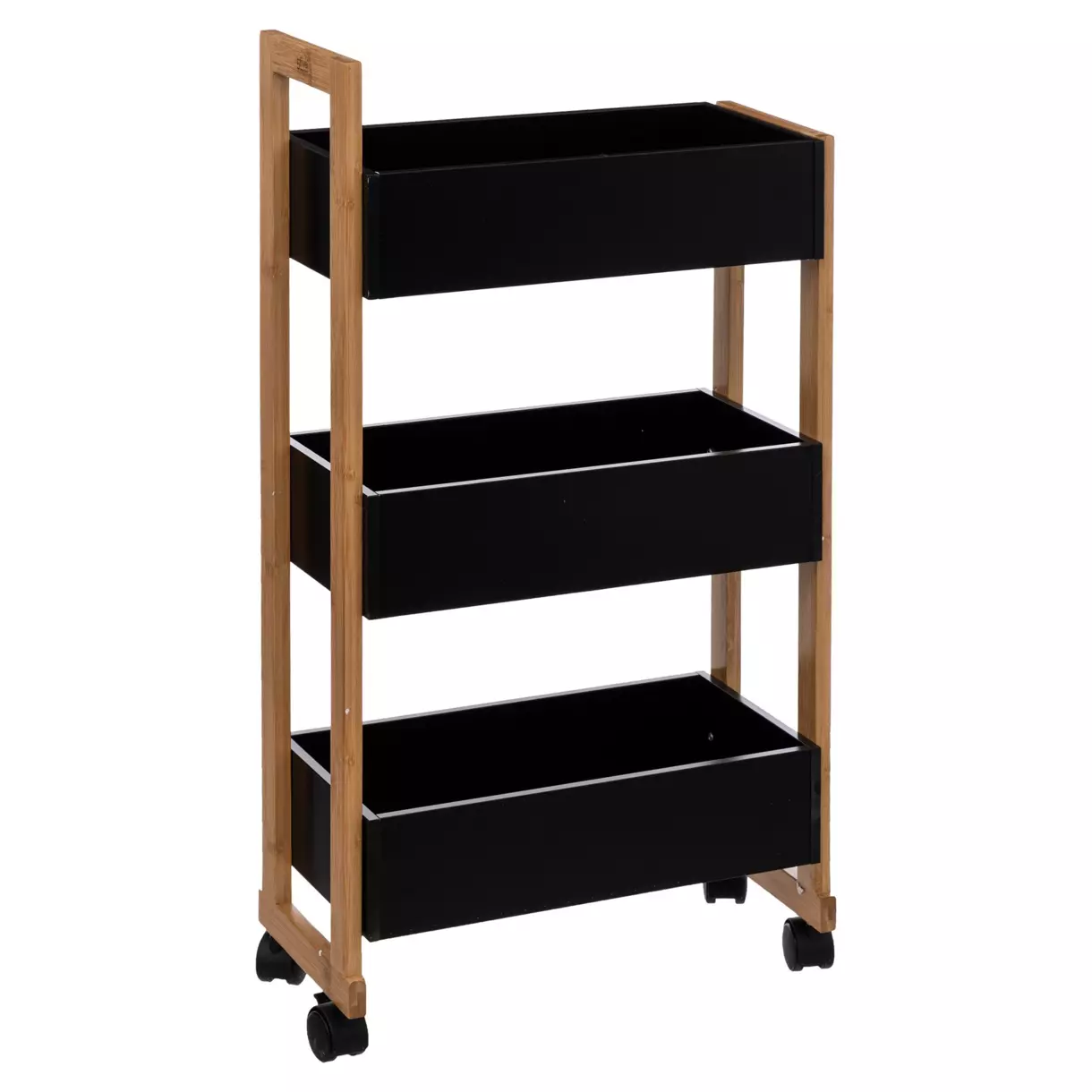 Carro de cocina 3 niveles Negro 1