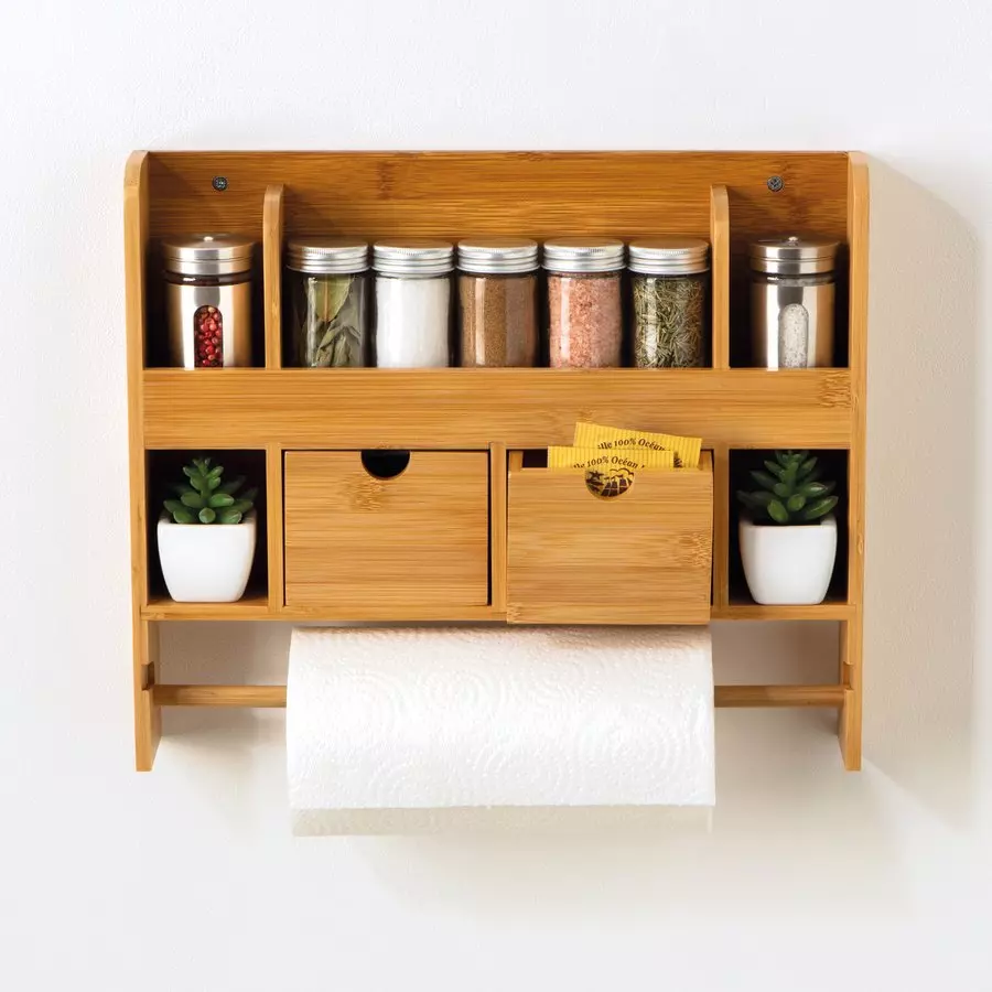 Estantería para toallas de papel Siao Marrón natural 1