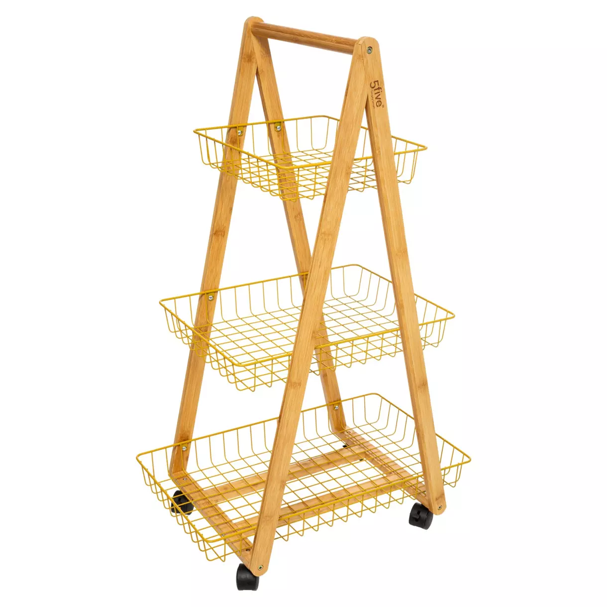 Carrito de cocina 3 niveles Modern Amarillo mostaza 1