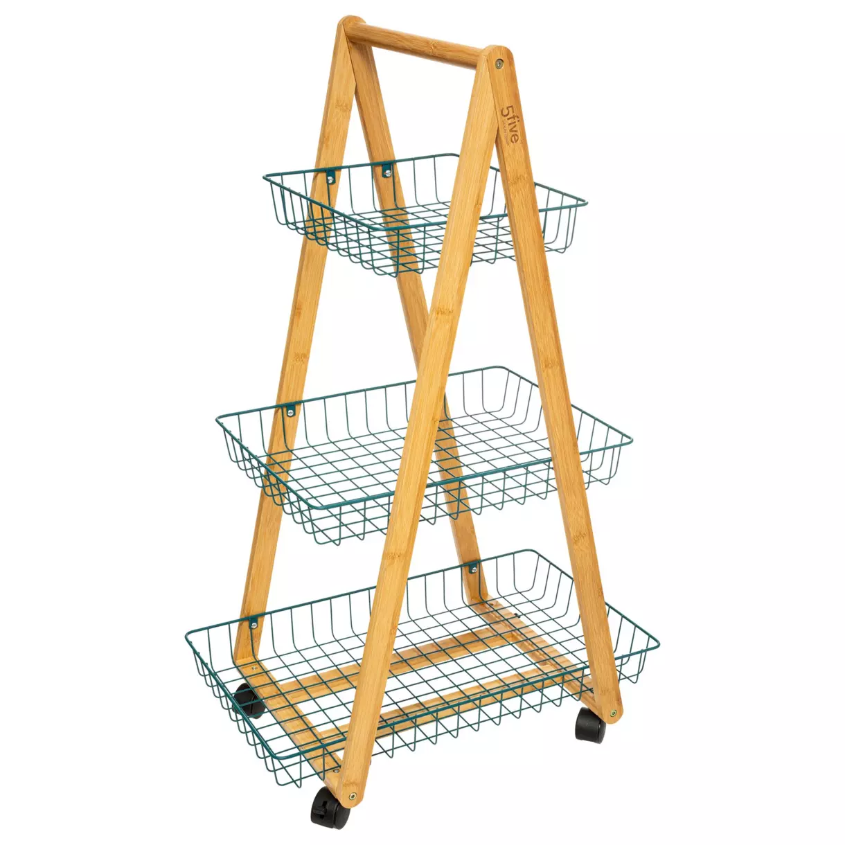 Carrito de cocina 3 niveles Modern Azul petroleo 1