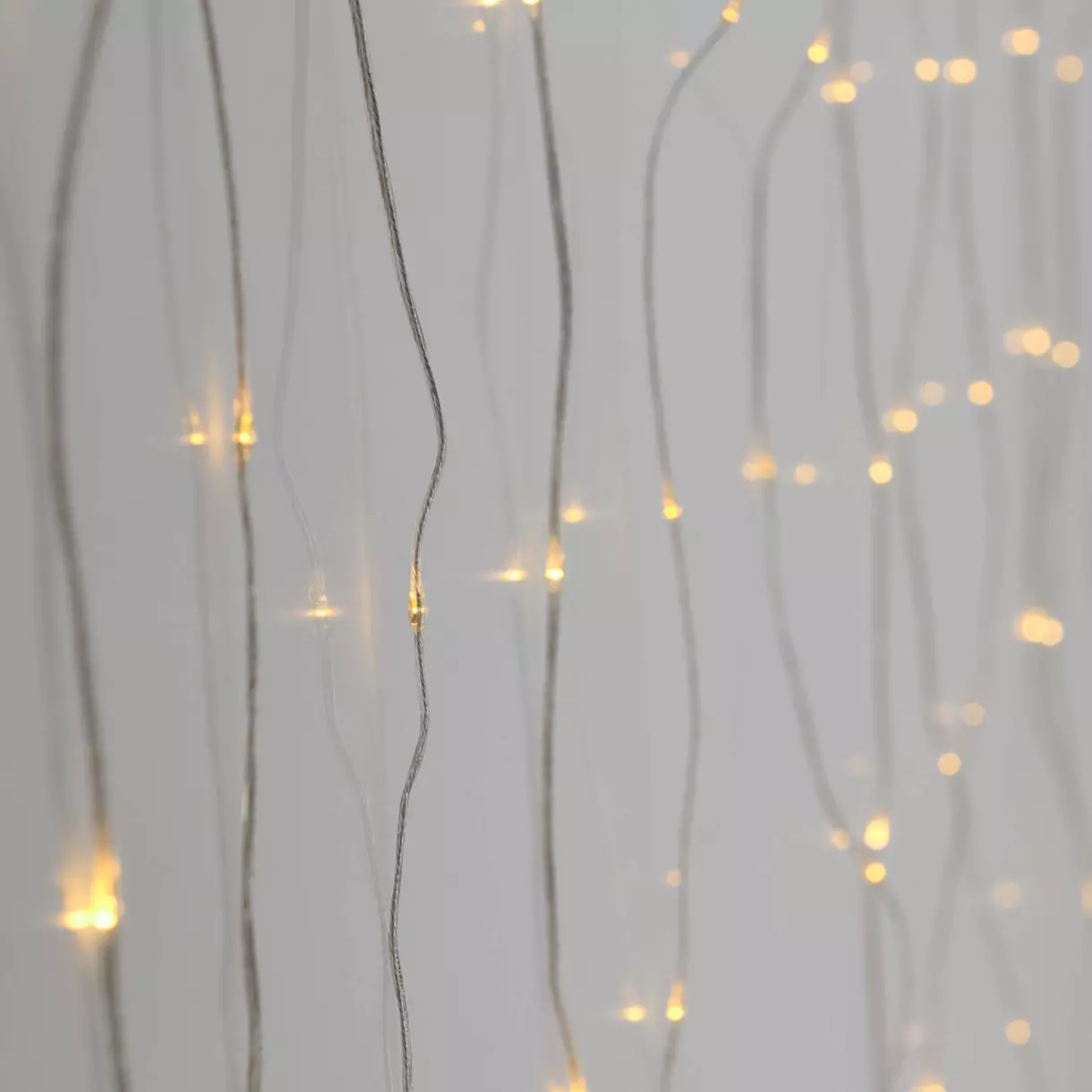Cortina de luces alto 1,90 m Blanco cálido 400 Micro LED 1