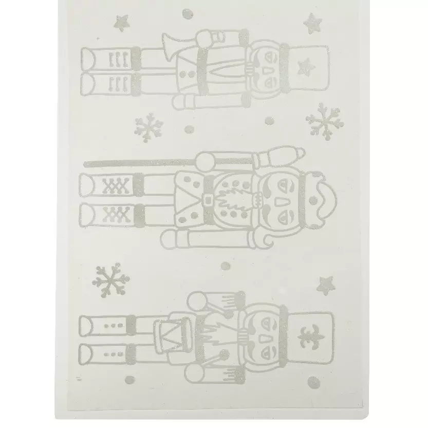 Fenstersticker Nussknacker mit Pailletten