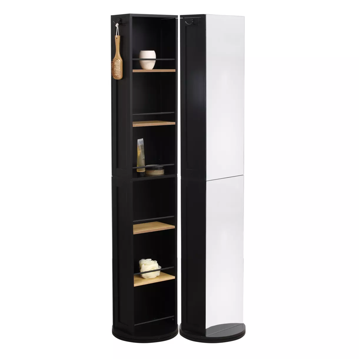 Columna de espejo giratoria Cebu Negro 1