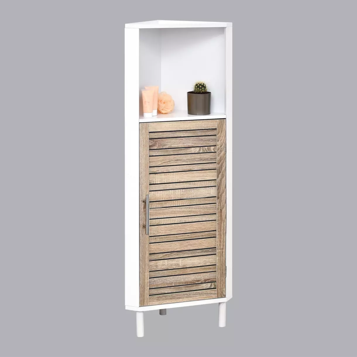 Mueble bajo esquinero Stockholm Blanco/Madera 1