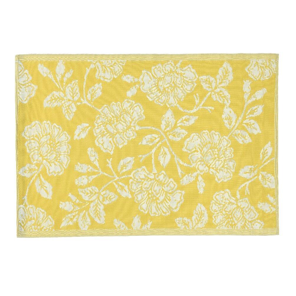 Outdoor-Teppich (120 x 180 cm) Fleurs Gelb 1