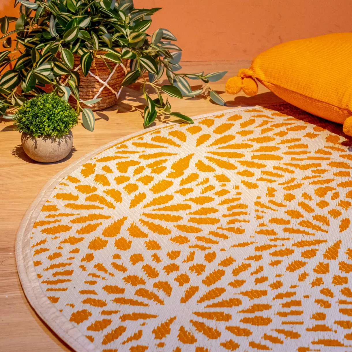 Tapis d'extérieur (D150 cm) Stessy Jaune 1