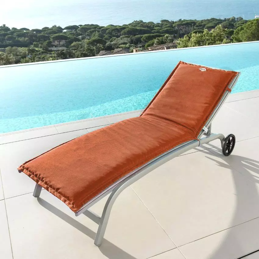 Coussin de transat déhoussable (L190 cm) Korai  Terracotta 1