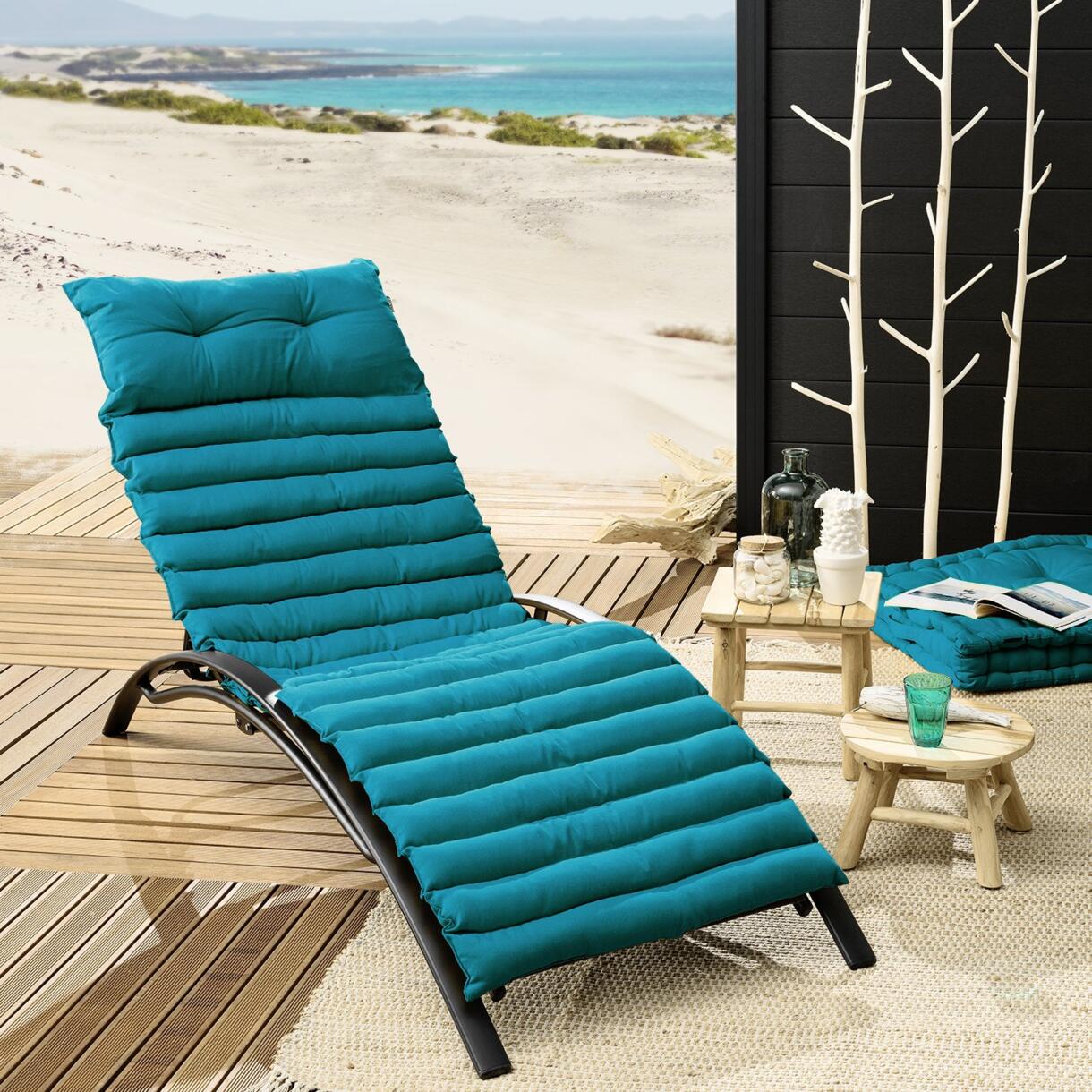 Colchón de playa enrollable (L180 cm) Verde Azulado	 1
