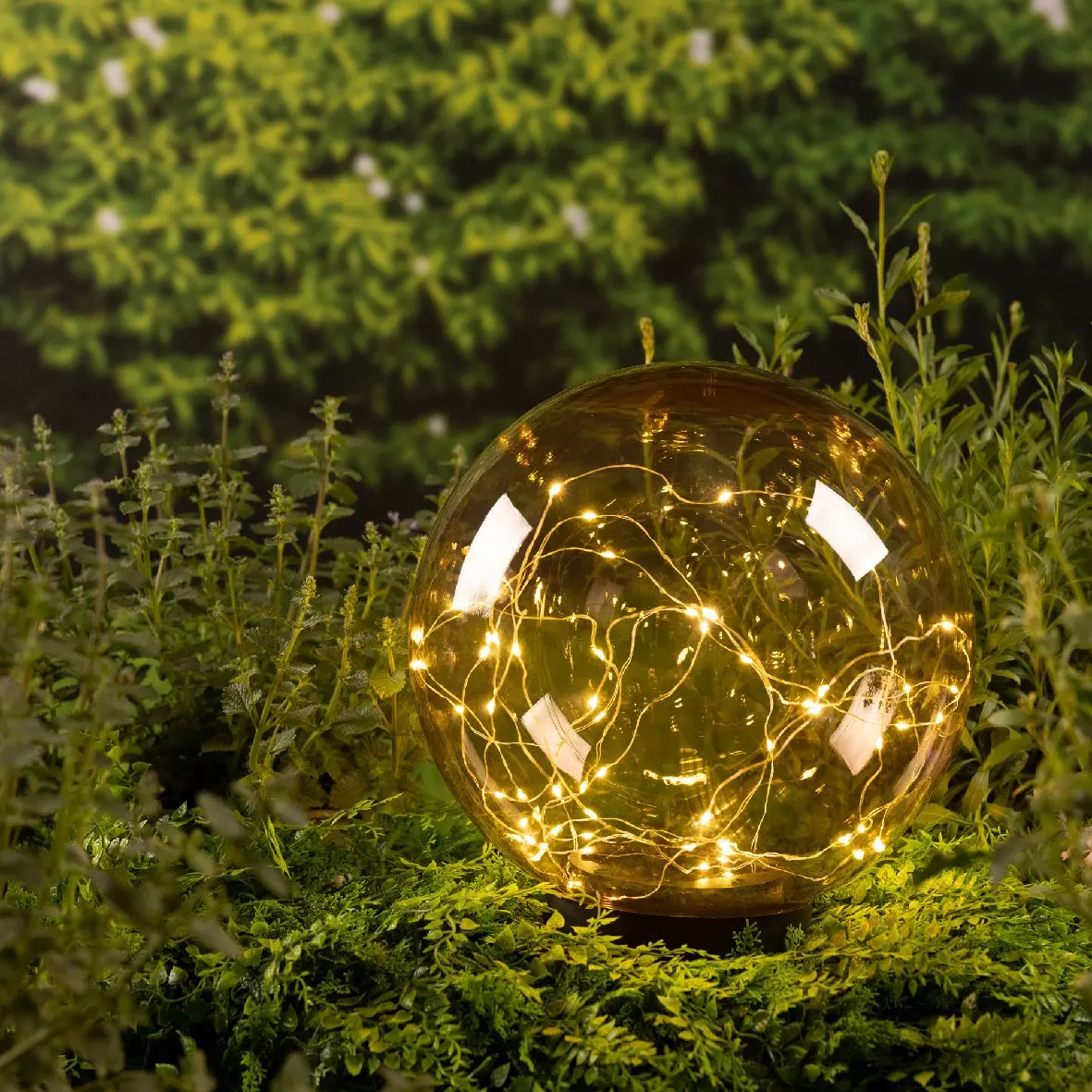 Lámpara de jardín solar Crystal 50 LED Naranja 1