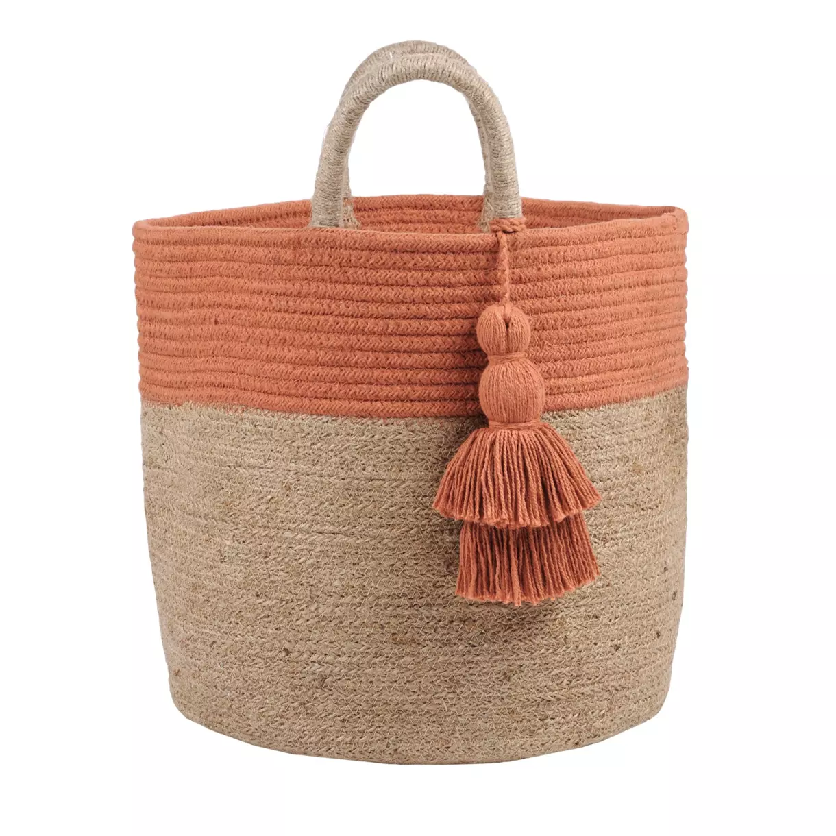 Cesta yute Maori Naranja ladrillo 1