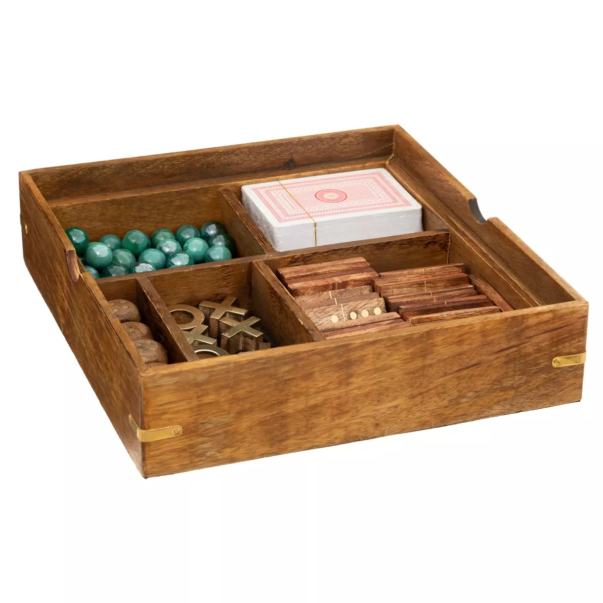 Coffret jeu solitaire manguier Beige