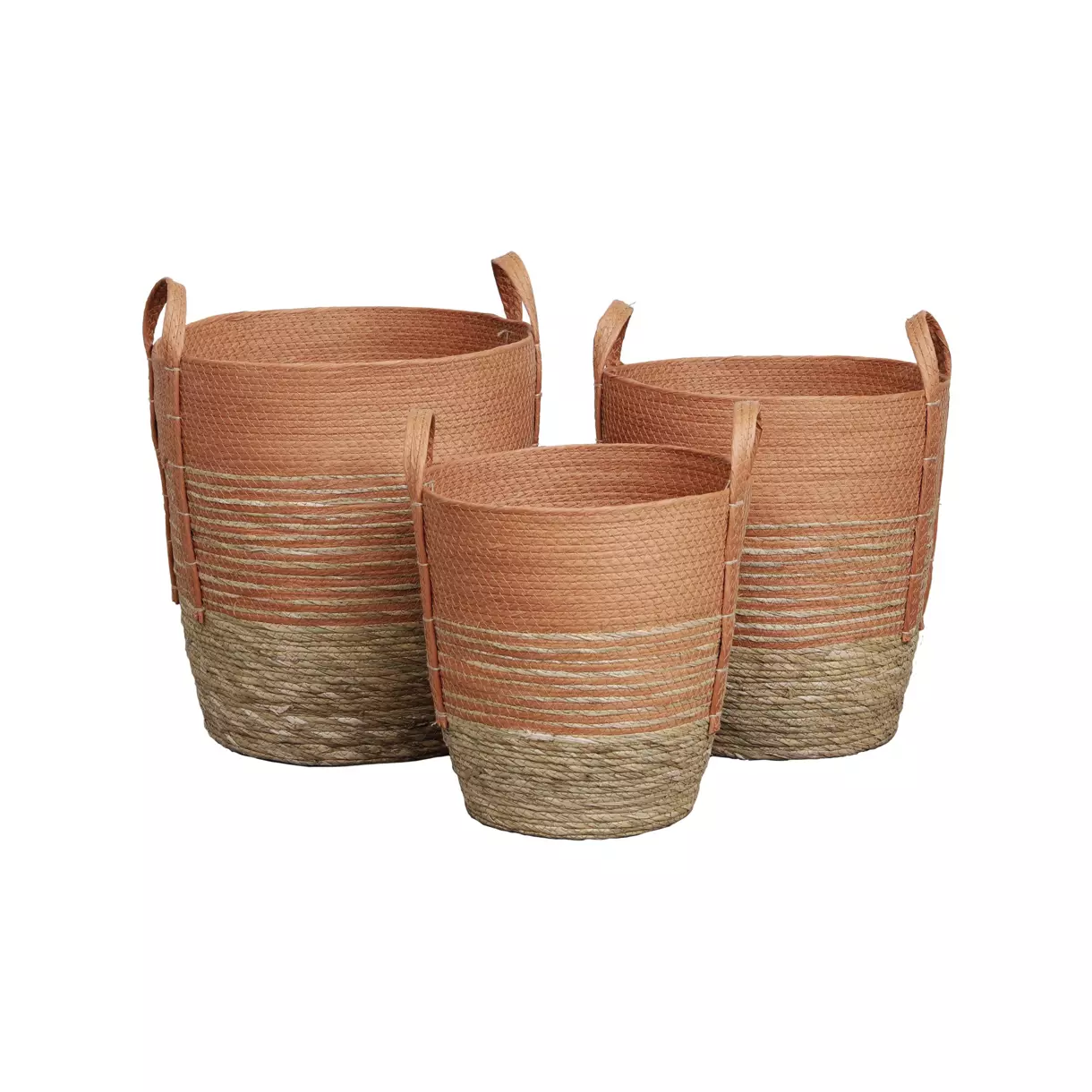 Lot de 3 paniers à linge Seo Corail 1