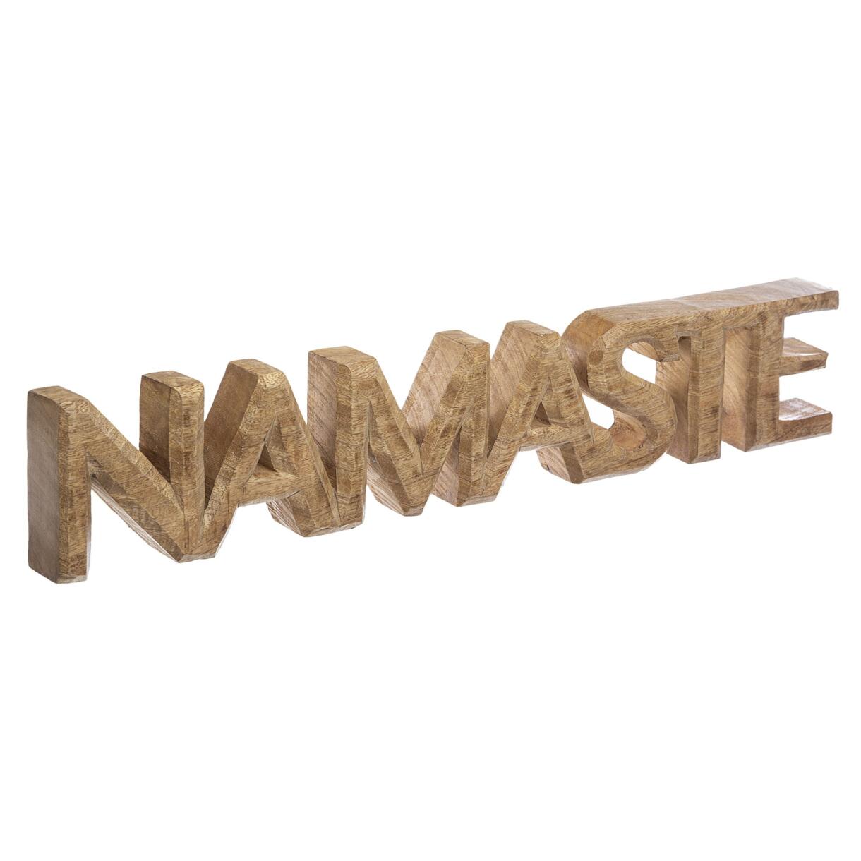 Letras decorativas en madera NAMASTE Natural 1