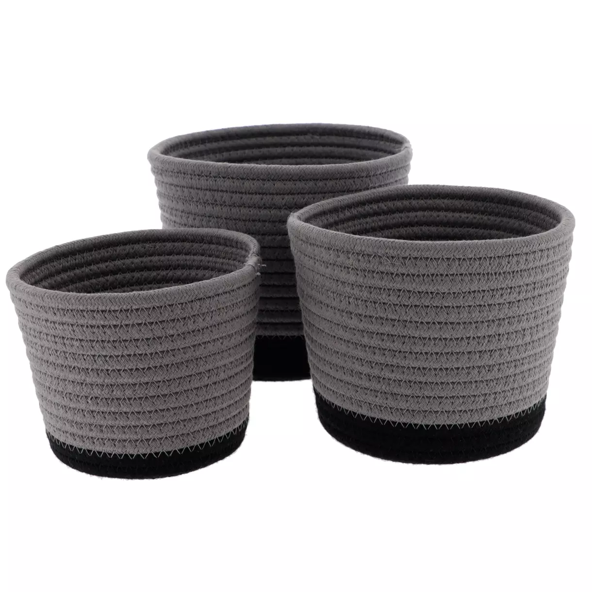Lot de 3 paniers Black Line Gris/Noir 1