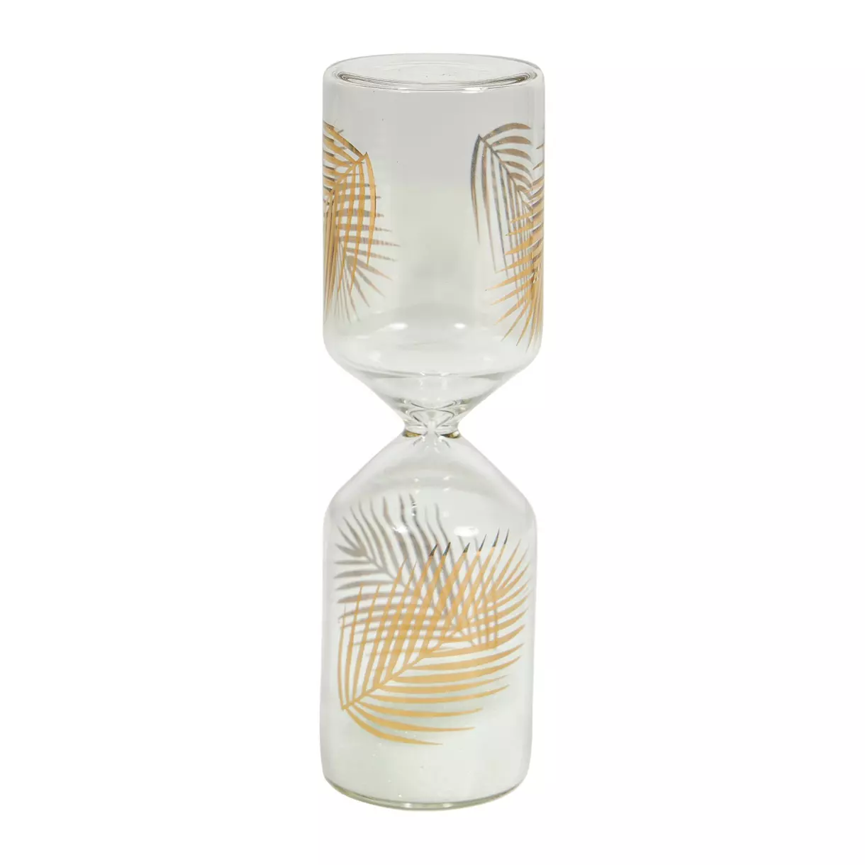 Sablier verre Feuilles Or 1