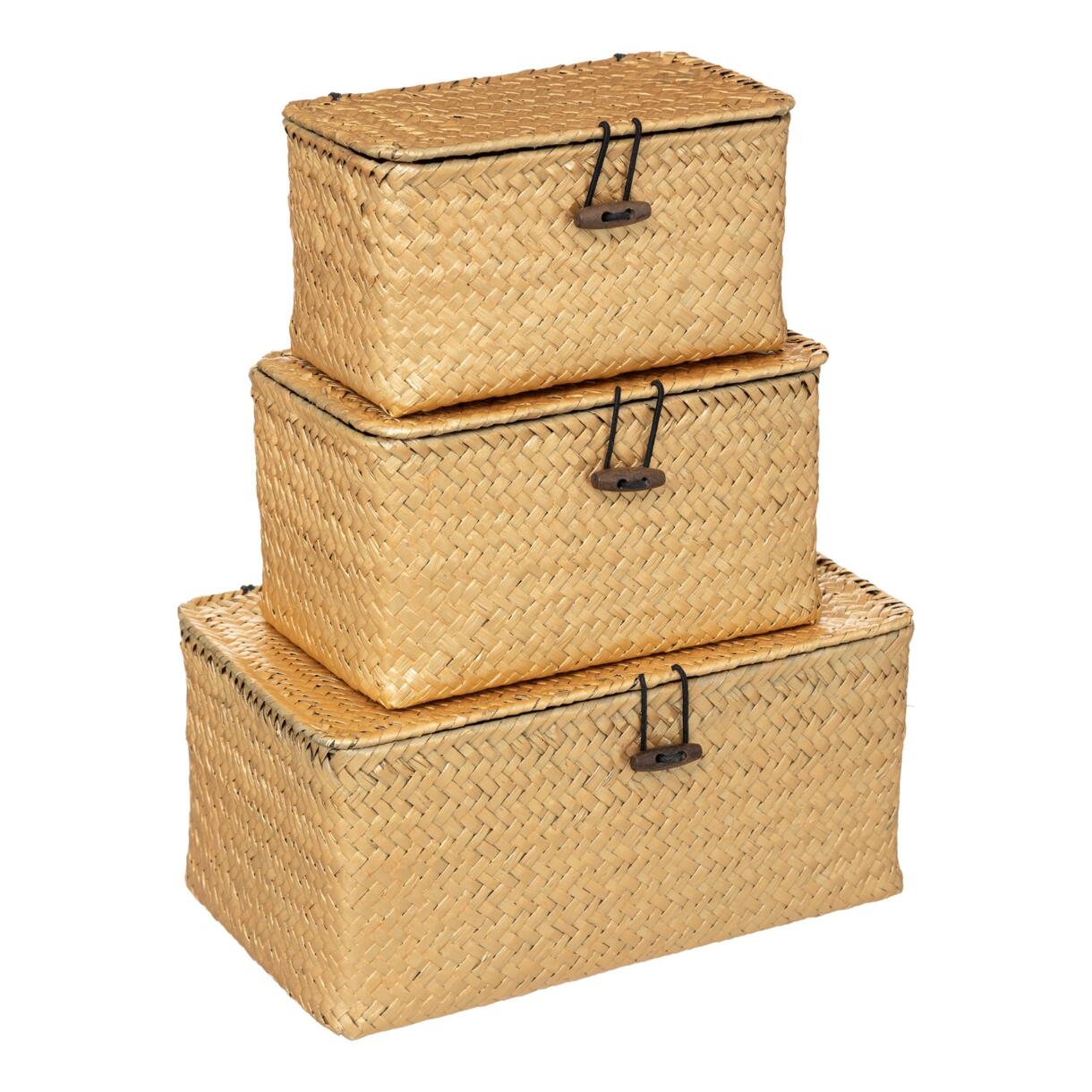 Set di 3 scatole Loft Dorato 1