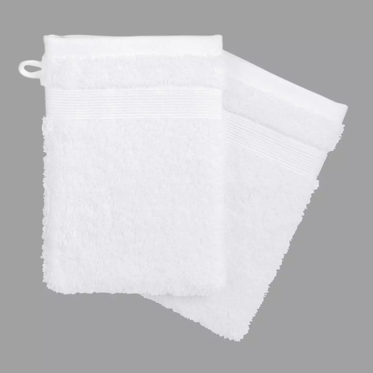 Lot de 2 gants de toilette Vita Blanc 1