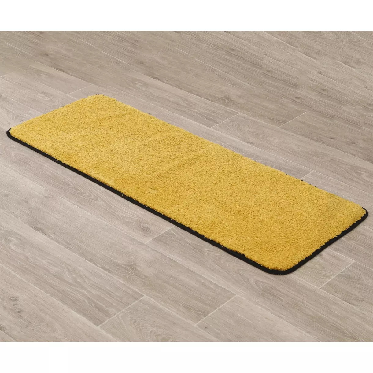Alfombra para baño antiderrapante (120 cm) Black Line Amarillo ocre / negro 1