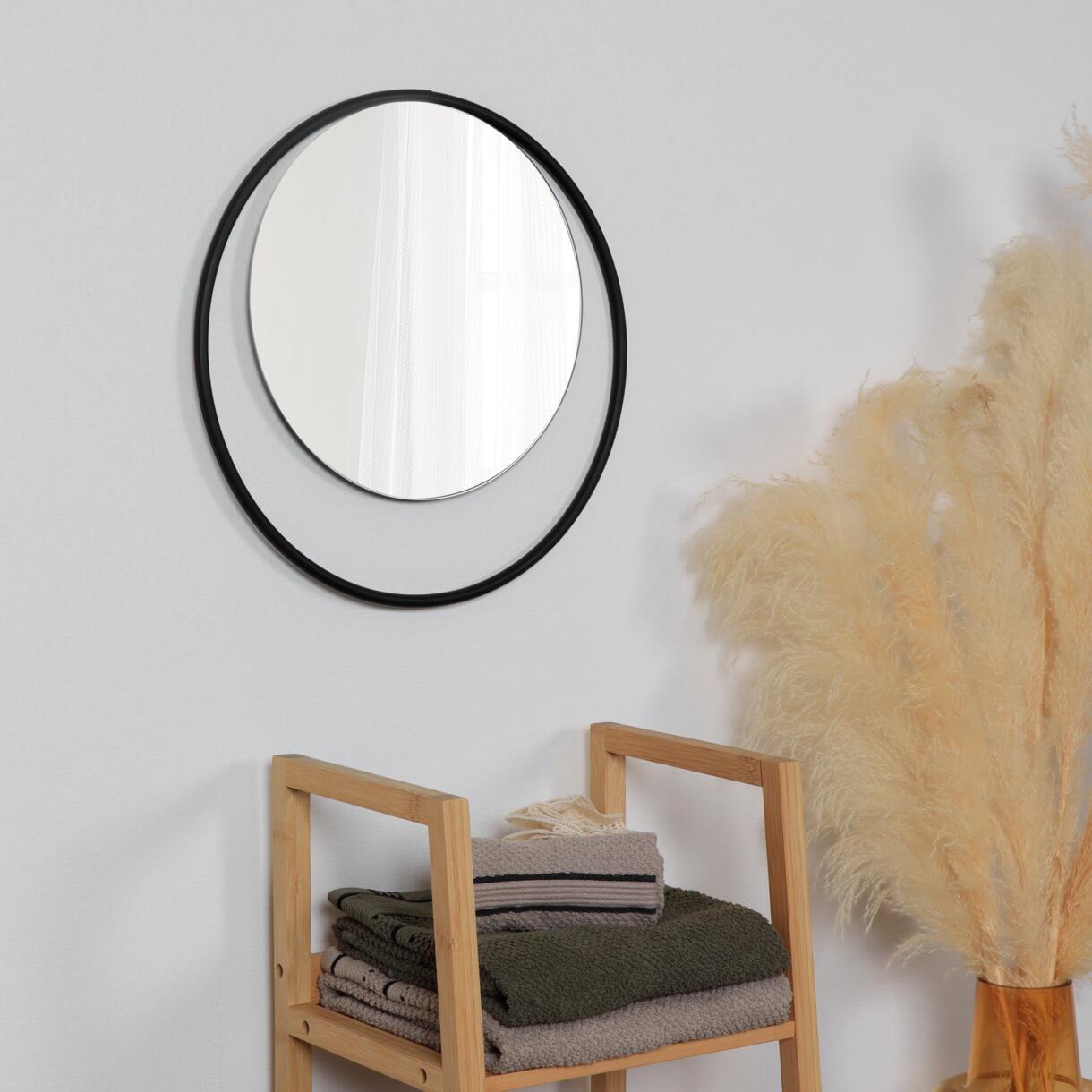 Miroir rond Cercle (D38 cm) Noir 1