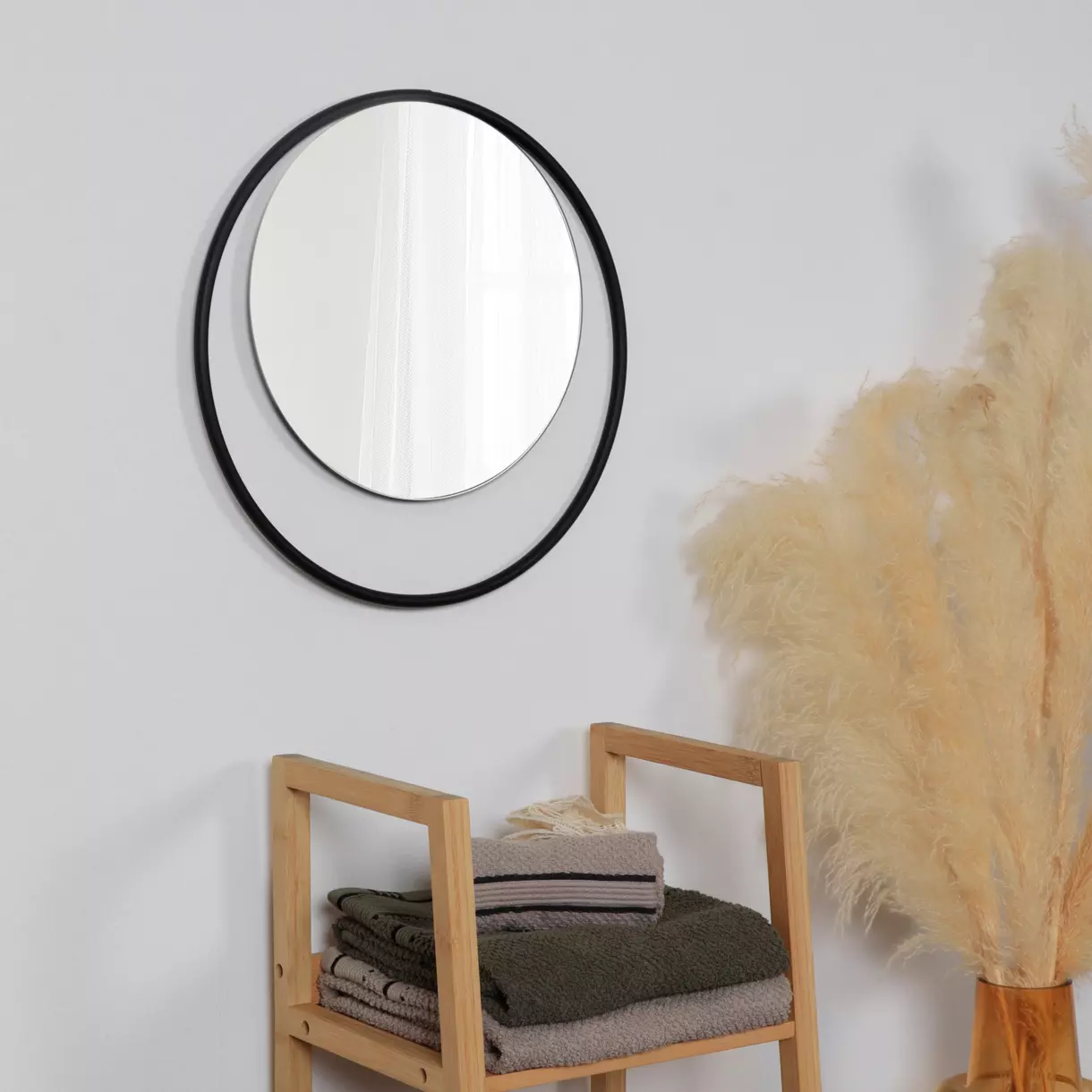 Miroir rond Cercle (D38 cm) Noir 1