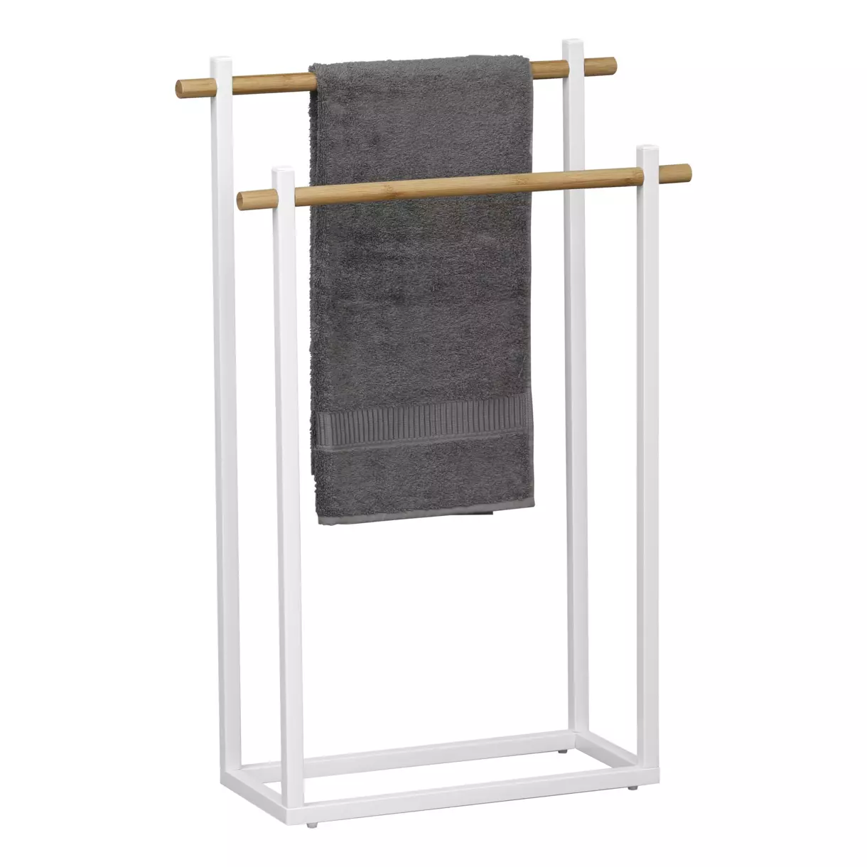 Porte serviette rectangulaire Bambou Blanc 1