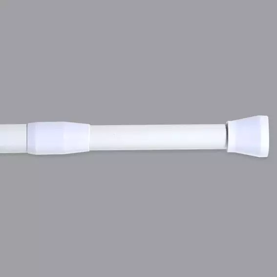 Barra de cortina de ducha autoblocante (de 135 a 250 cm) Blanco 1