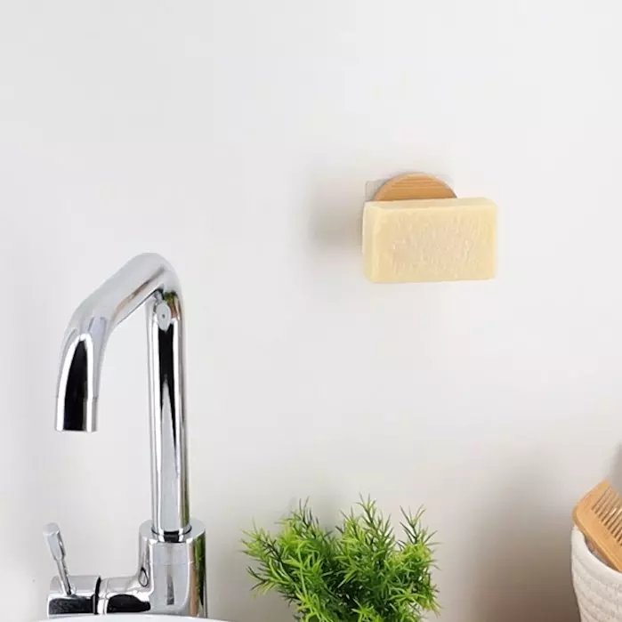 eminza Porte savon adhésif magnétique Easy Chic Naturel