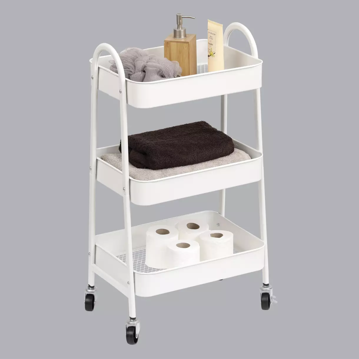 Carrito de baño Metal Blanco 1
