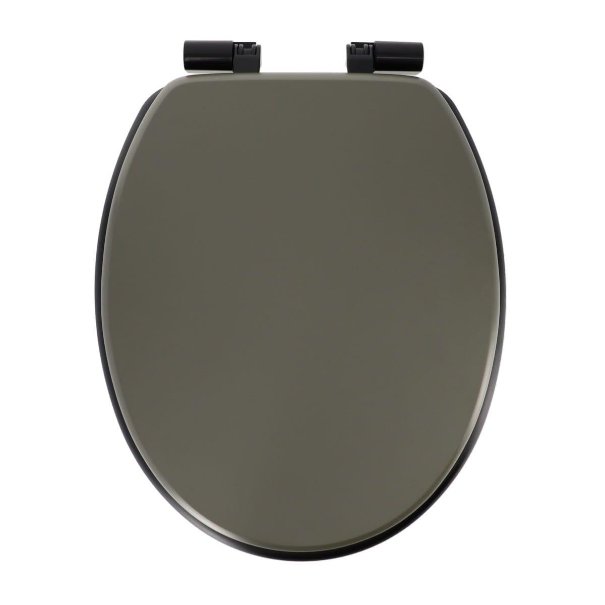 Toiletbril met valrem Black Line Kaki/Zwart 1