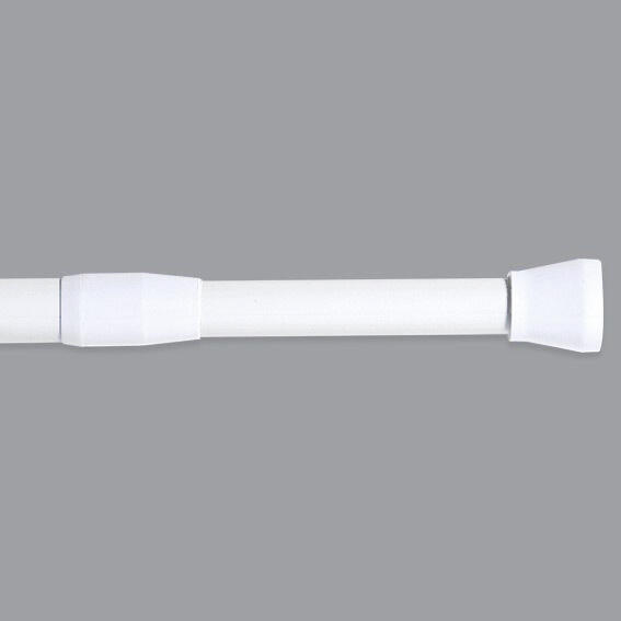 Barre de rideau de douche autobloquante (de 110 à 200 cm) Blanc 1