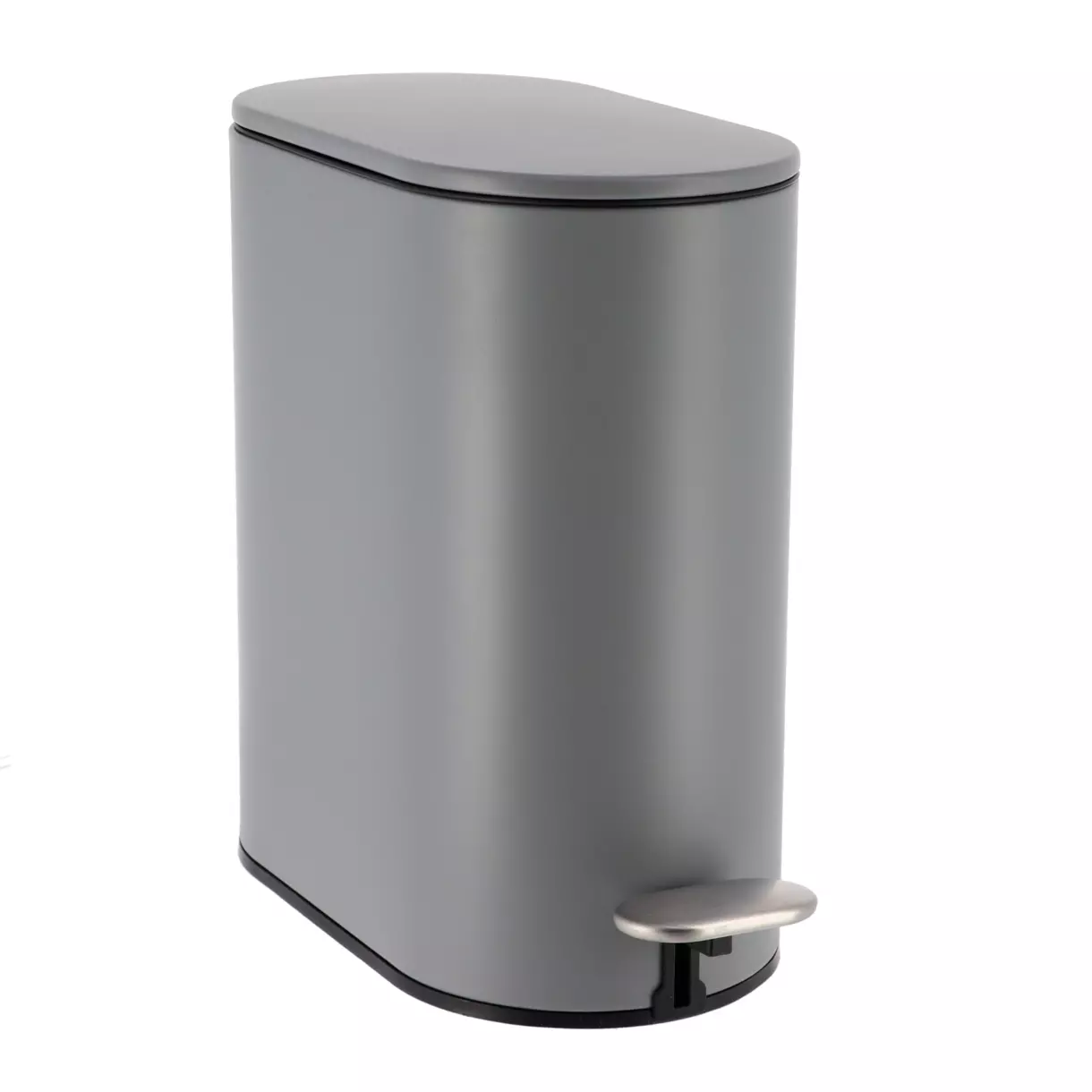 Pedal prullenbak met valrem Black Line Grijs
