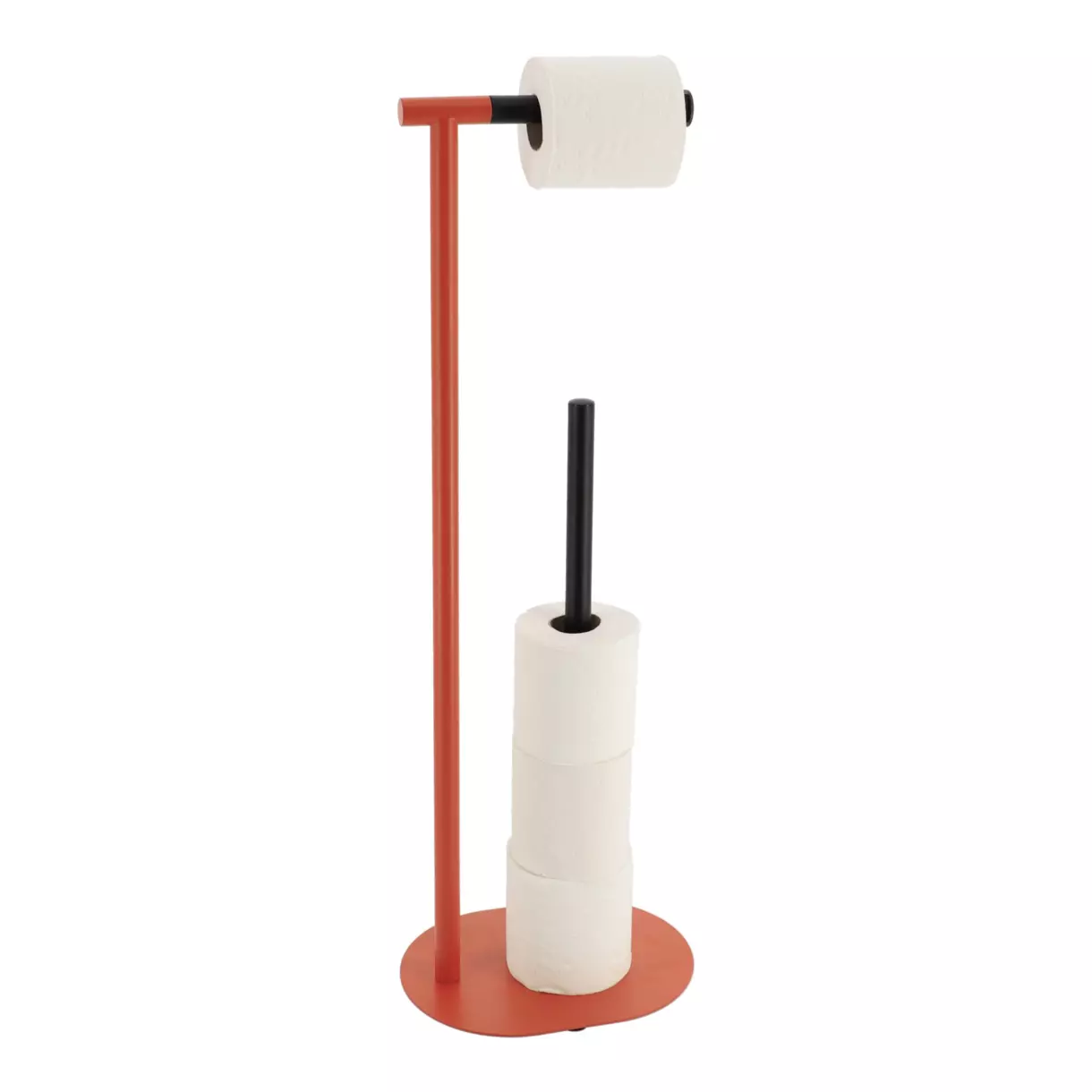 Dérouleur papier toilette avec réserve Black Line Terre de sienne/Noir 1