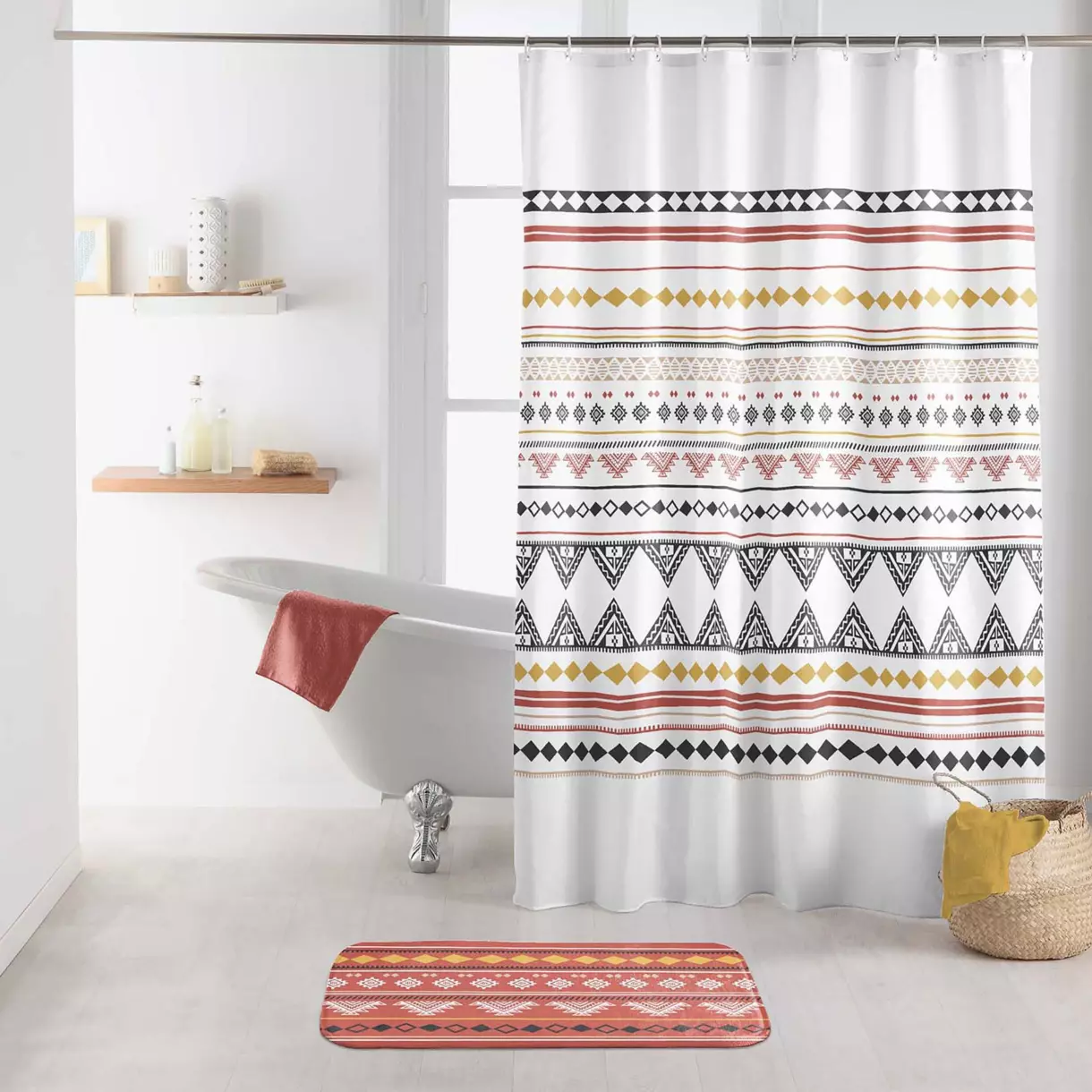 Rideau de douche (200 cm) Esteban Multicolore 1