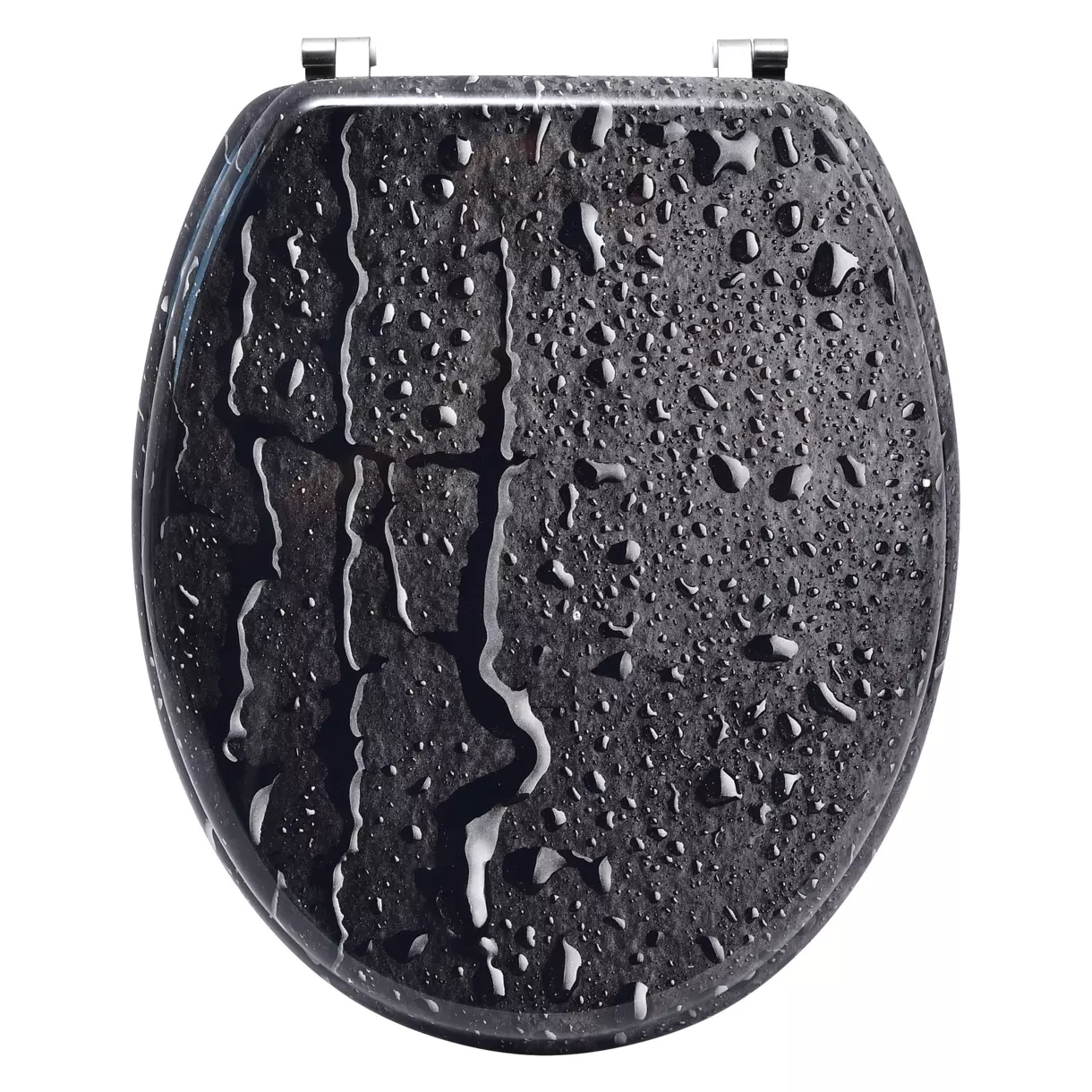 Abattant WC Gouttes Gris foncé 1