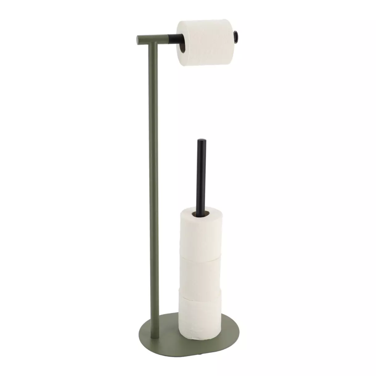 Dispensador de papel higiénico con reserva Black Line Kaki/Negro 1