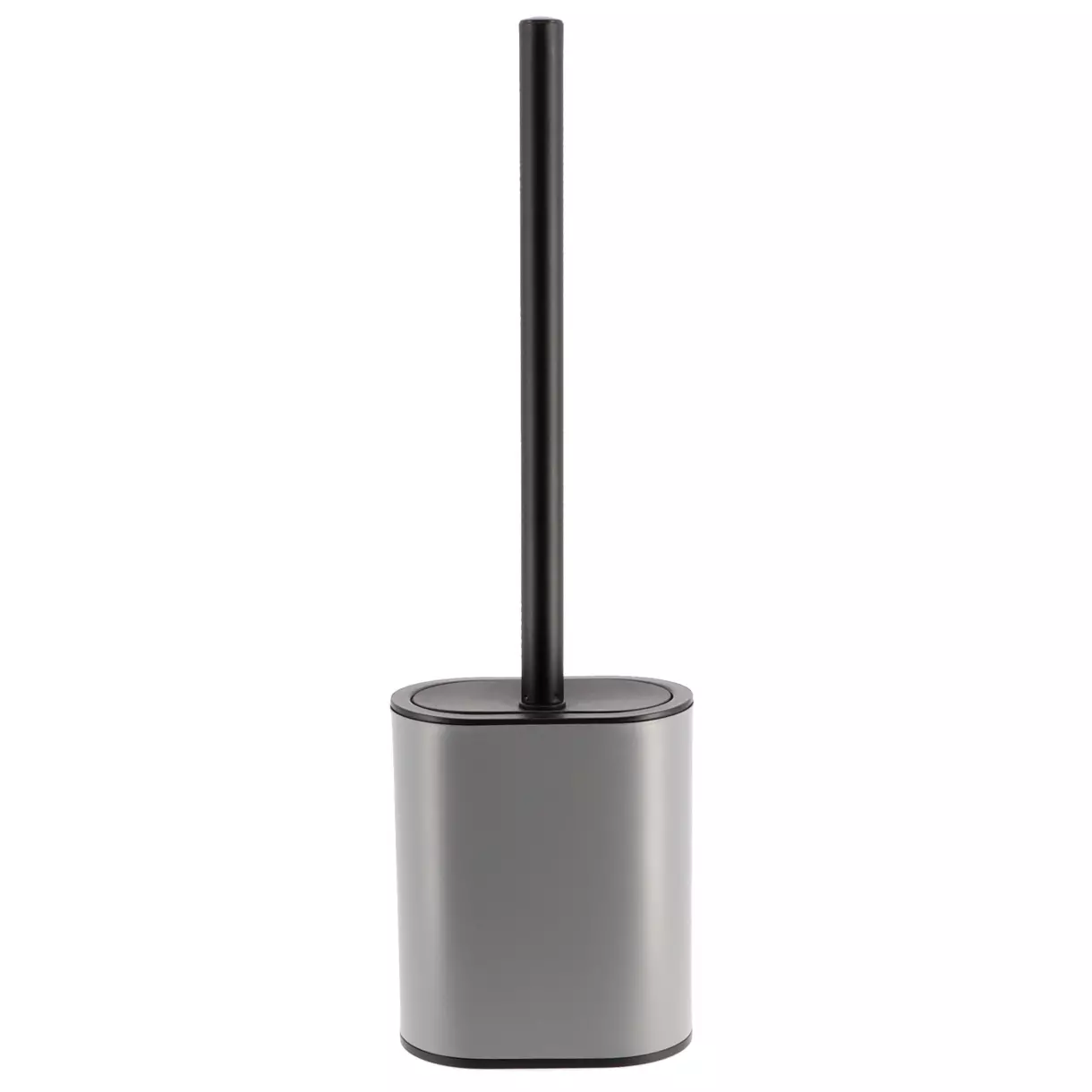 Scopino WC testa piatta Black Line Grigio/Nero 1