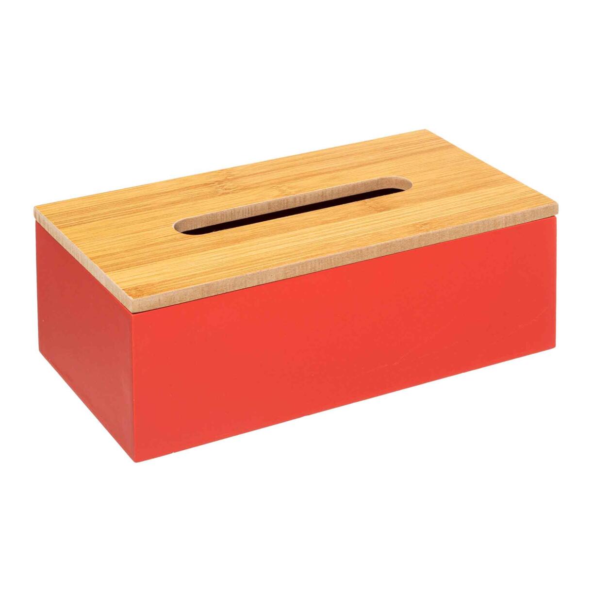 Papiertuchbox Modern Korallenrot 1